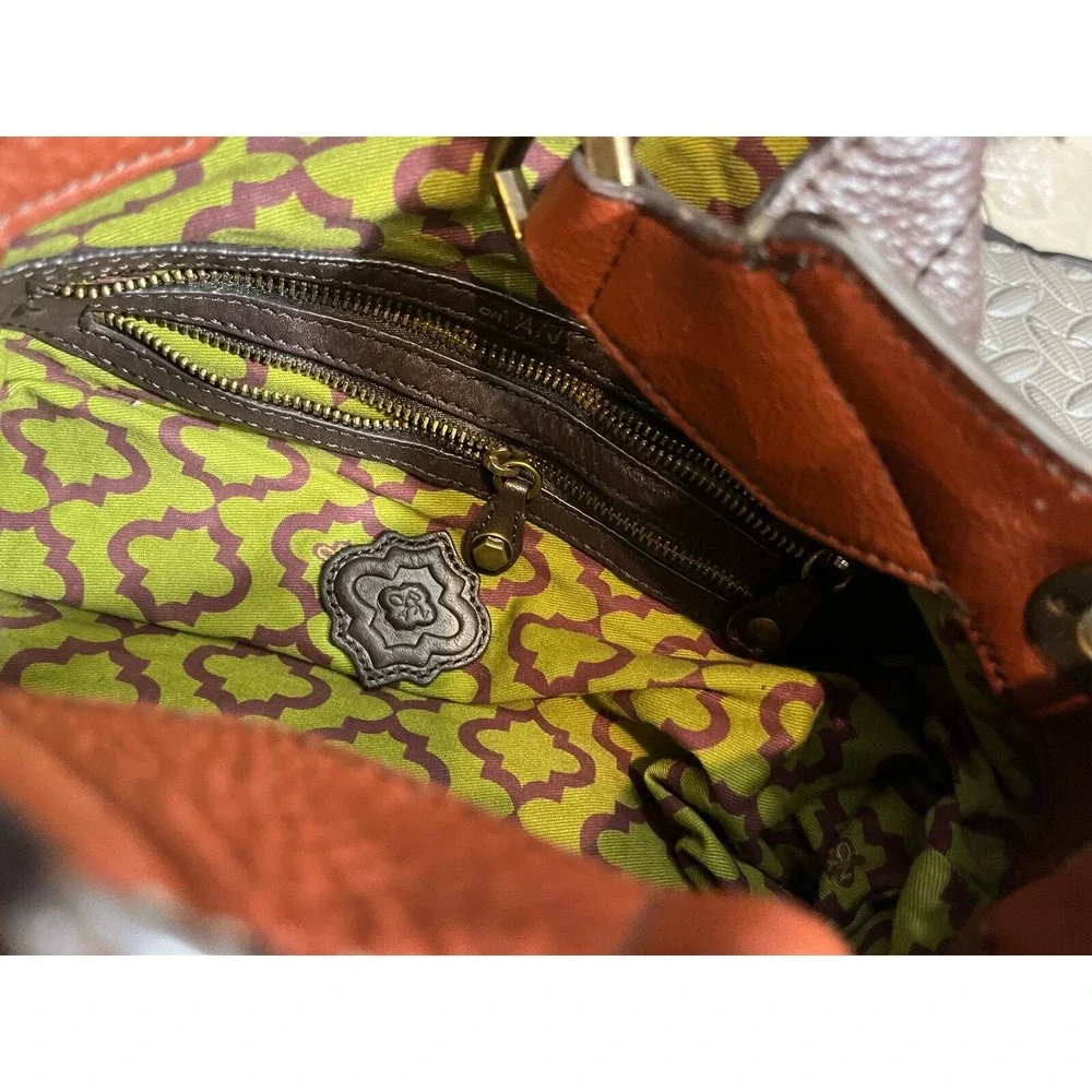 OrYANY Hobo Bag‎ Medium Brown Colorblock Pebbled Leather Slouchy Shoulder Bag